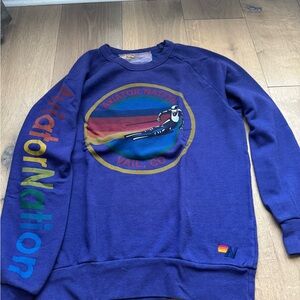 Aviator Nation Sweatshirt with Multicolor Logo